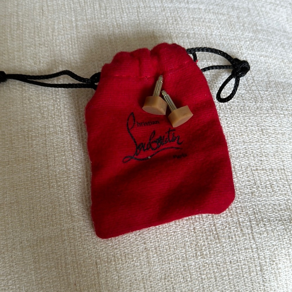 Christian Louboutin heel tap replacements and pouch